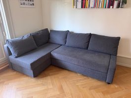 FRIHETEN IKEA Eckbettsofa mit Bettkasten, mit Rückenkissen