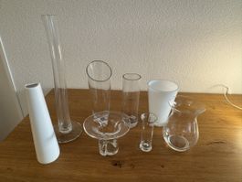 Set von 8 Glasvasen inkl. Glasi Hergiswil