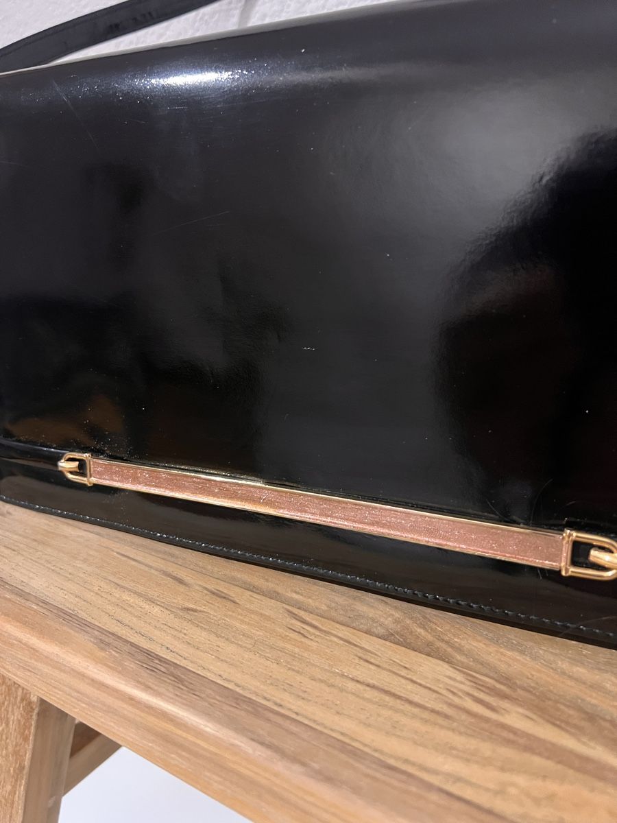 Taschen für Damen: Pochette noire brillante, vintage – Gebraucht aus St-Pierre-Clages von ste_xk6p 4