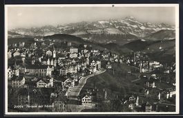 AK Herisau, Panorama mit Säntis, 1936