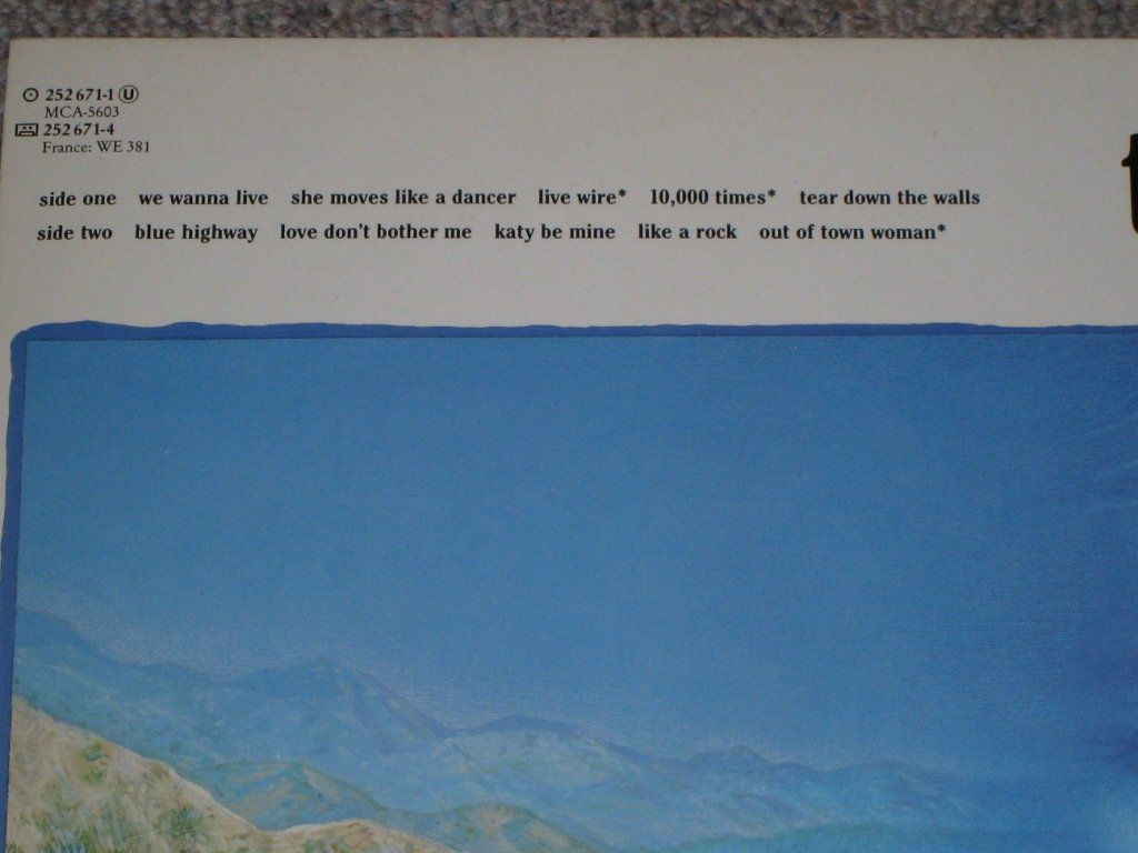 Schallplatten: LP - TONY CAREY - BLUE HIGHWAY – Gebraucht aus Steckborn von Quo7 1