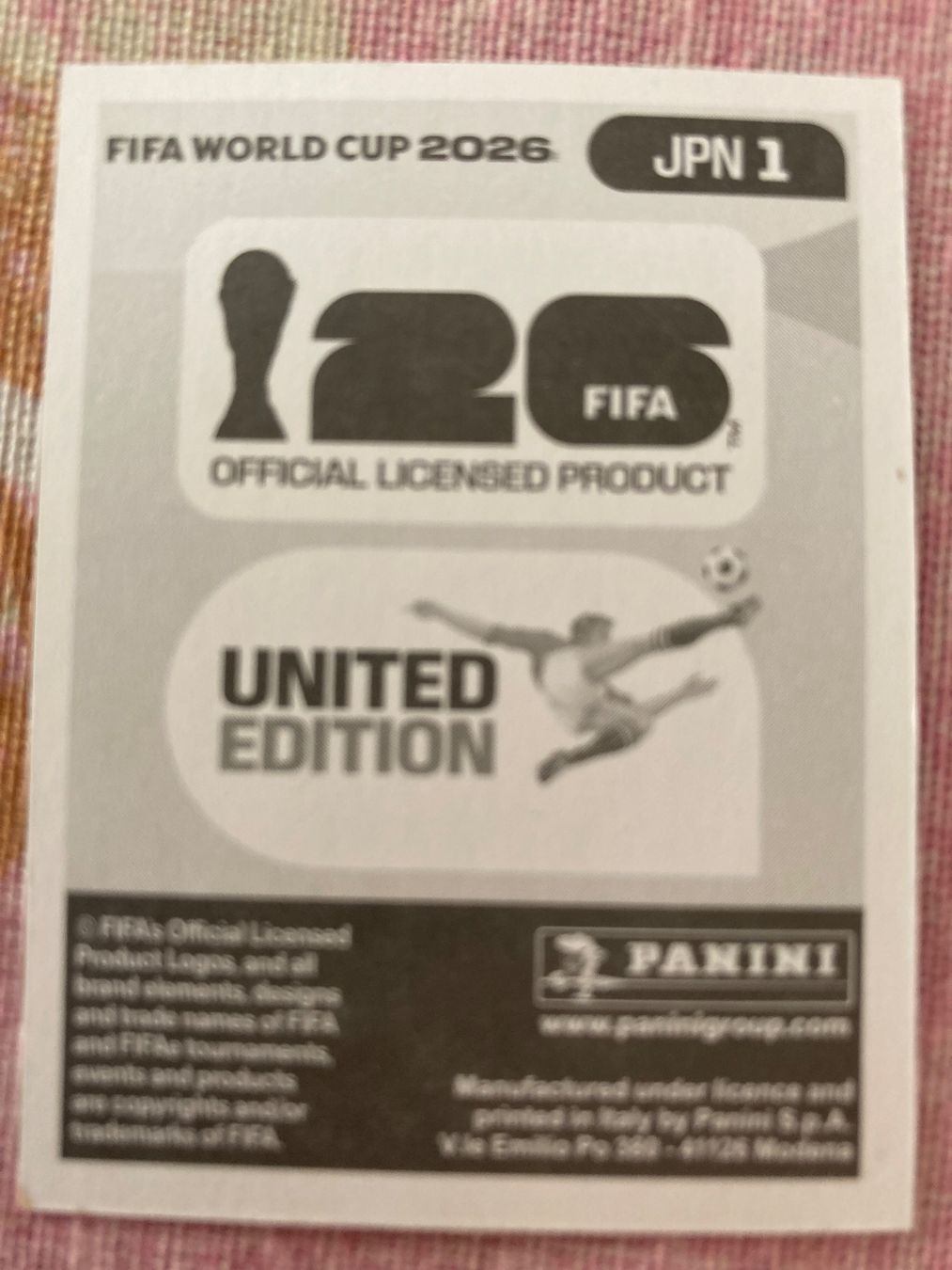 Panini Sammelbilder & Trading cards: WM Sticker JPN 1 – Neu (gemäss Beschreibung) aus Winterthur von Whitefish 1