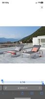 2x Gartenliege Textilbespannung schwarz FOSSATO