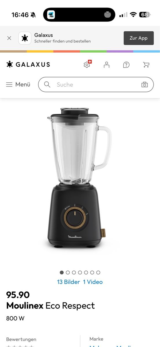 Elettrodomestici da cucina: Moulinex Eco Respect Standmixer  – Usato da Eichberg venduto da vakisa 2