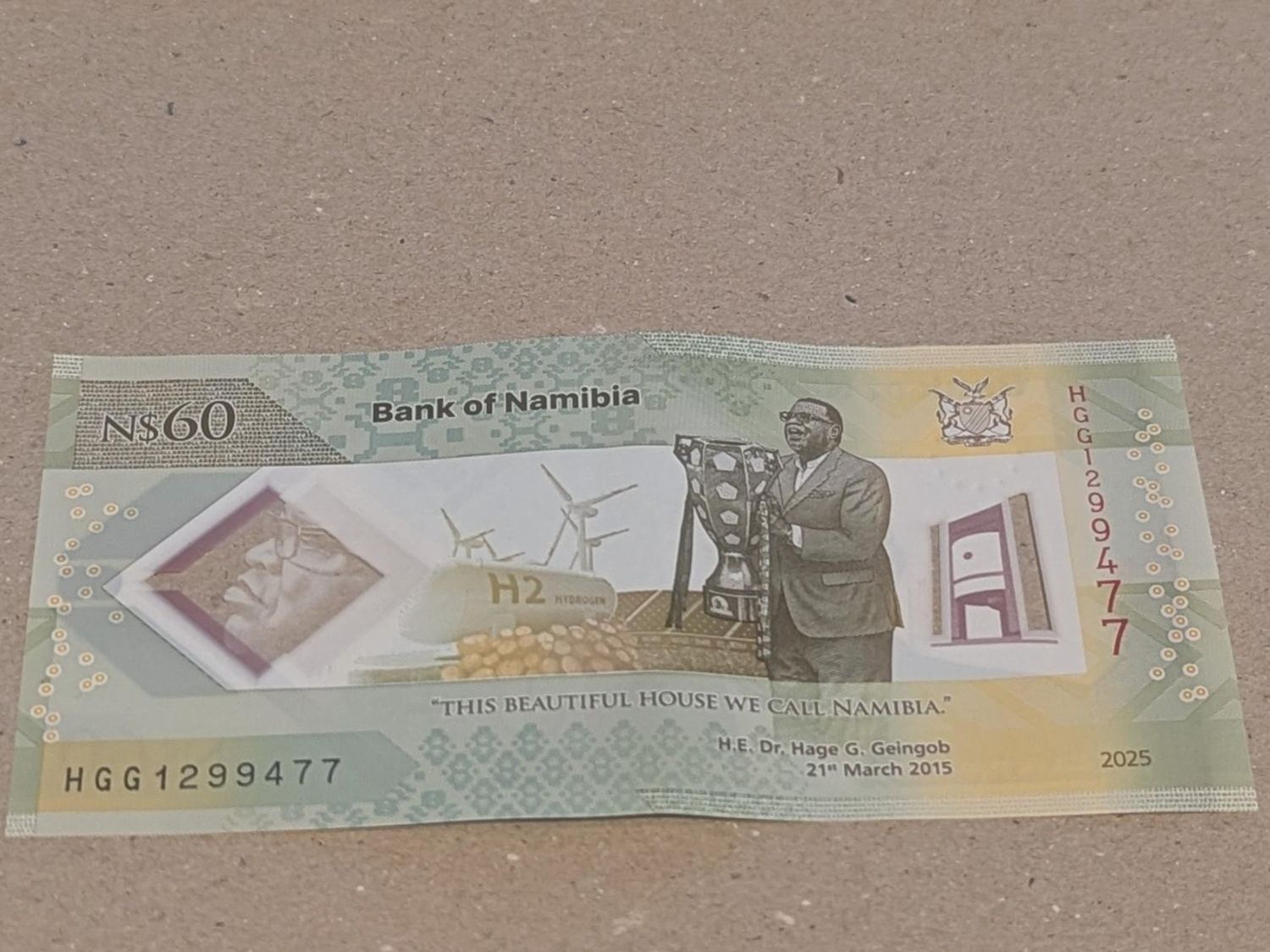 Banconote: Namibia unique 60 banknote,delivery end of Oct – Usato da Porrentruy venduto da routard 1