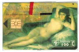 Privat-Telefonkarte Spanien Goya, Maya nuda originalverpackt