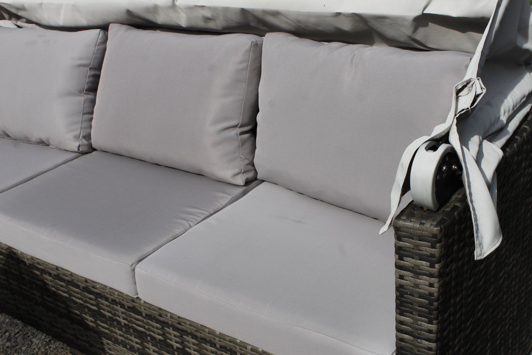 Divani: Polyrattan Sitzgruppe Gartenmöbel 4-teilig grau mit Polster – Usato da Hemmiken venduto da Jakkolo 1