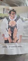 Snap-in Chest Bag Pet Carrier Size M Black New