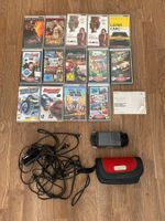 Sony PSP mit Hülle/Spiele/Filme/Ladegerät und Zubehör