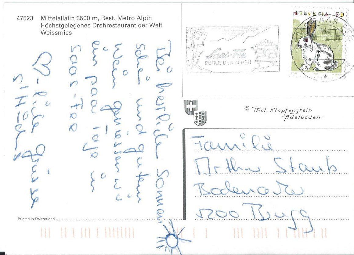 Cartoline postali: Mittelallalin VS – Usato da Rothrist venduto da Stranglehold 1