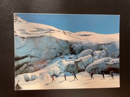 AK GR Langläufer am Morteratschgletscher, Engadin