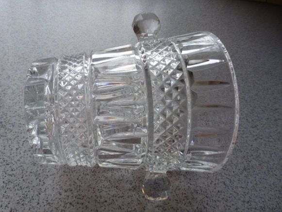 Eisbehälter Sektkühler Kristallglas massiv 7