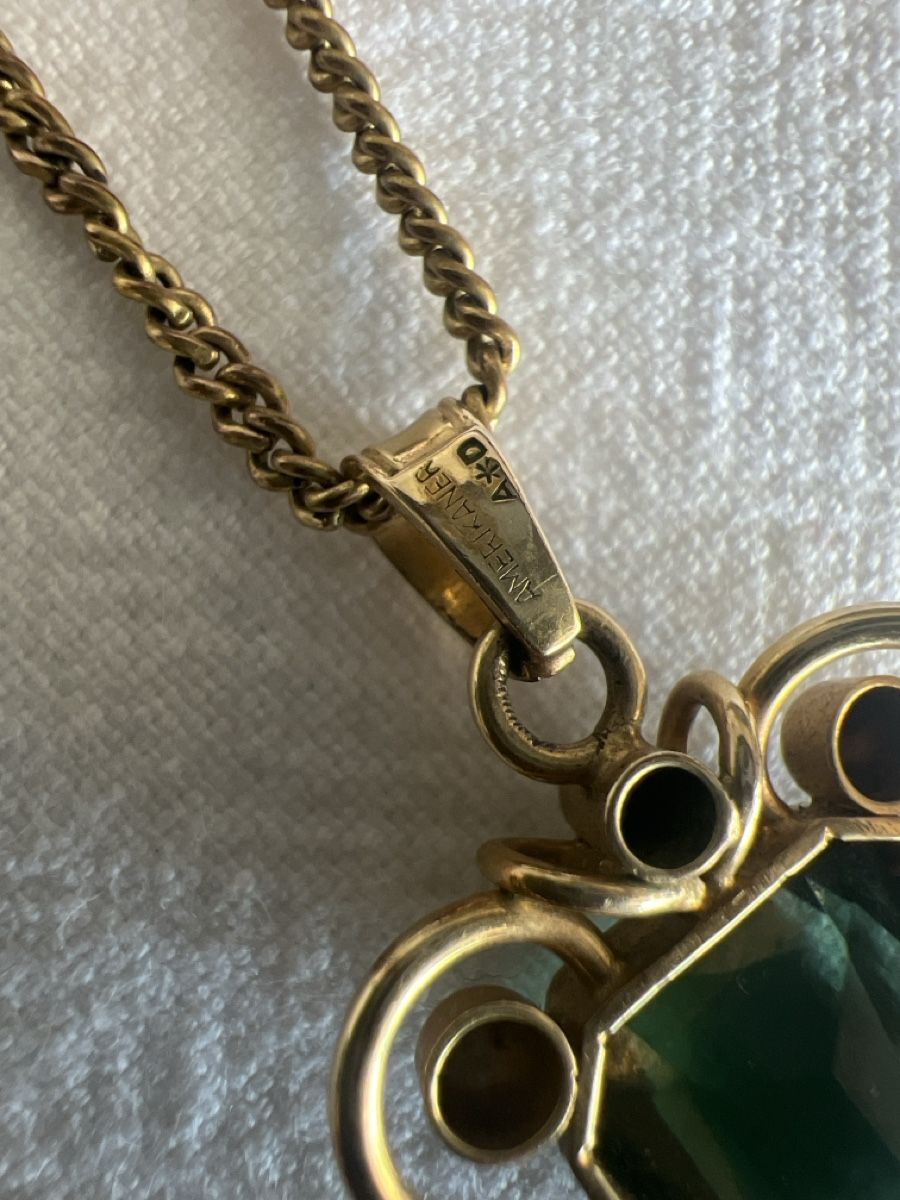 Colliers: Kette mit Anhänger - vergoldet – D'occasion à Perlen par Chregle1 3
