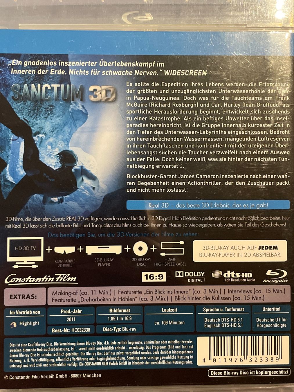 Alle DVDs: Sanctum  3D  ( 2011) – Neu (gemäss Beschreibung) aus Waldenburg von Gonzo8 1