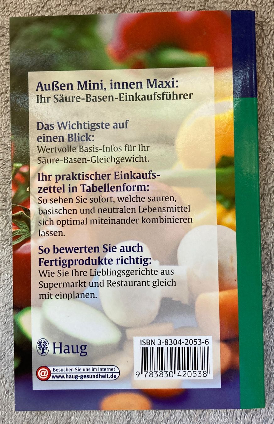 Libri: Säure-Basen Einkaufsführer - Michael Worlitschek – Usato da Wolfhausen venduto da uchuva26 1