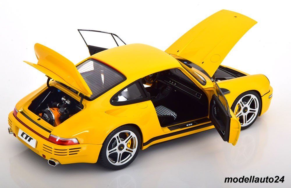 Porsche Modellautos: Porsche RUF CTR 2017 gelb / Almost Real 1:18 – Neu und originalverpackt aus Seuzach von Modellauto24 2
