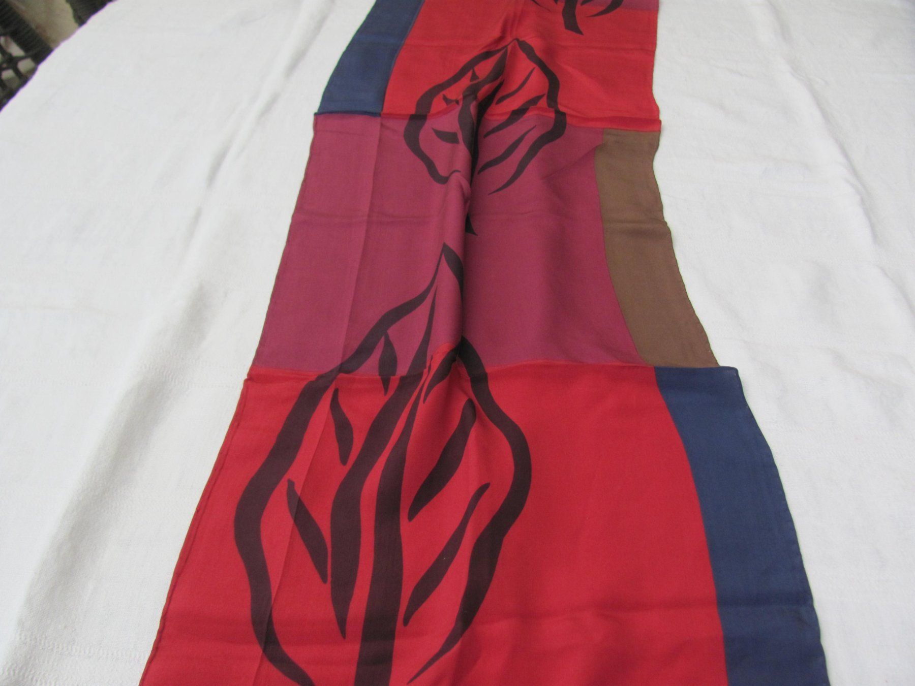 Authentique Écharpe GIADA soie/viscose TBEG vintage Scarf 34 x