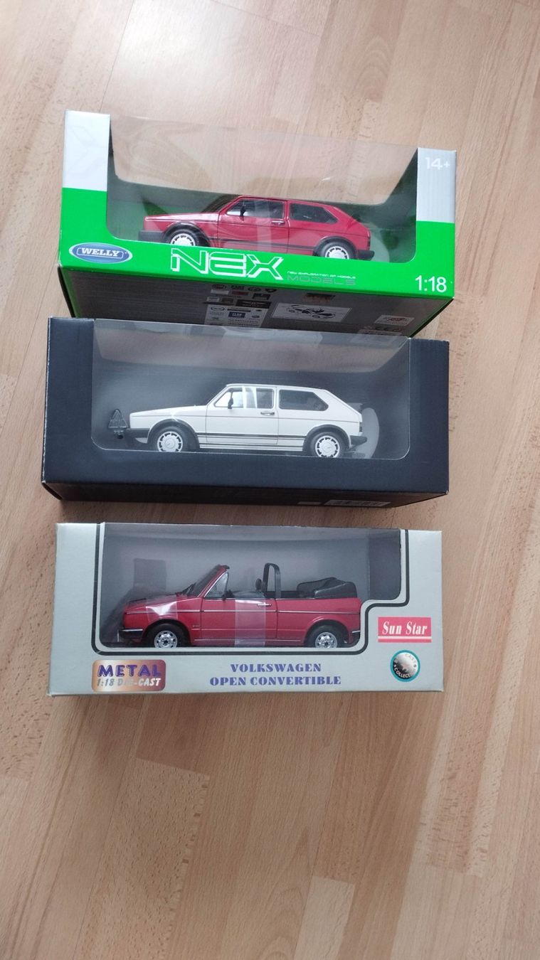 Volkswagen Modellautos: VW Golf I GTI zwei Modelle / ein Golf Cabrio GL – Neu (gemäss Beschreibung) aus Chur von oriori 1