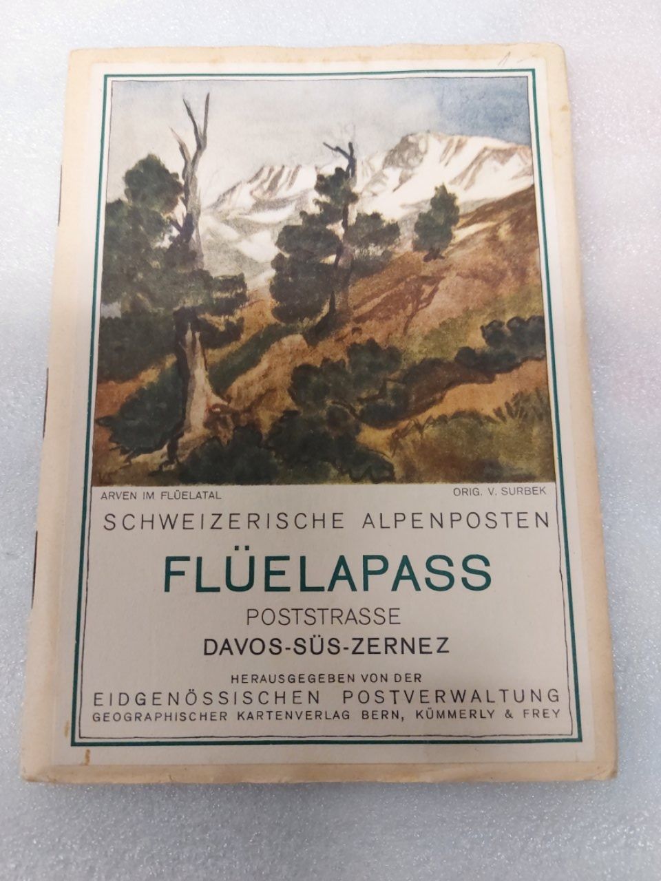 Cartine & Atlanti: Flüelapass Schweizerische Alpenpost 1935 – Usato da Pambio Noranco venduto da TREBORLOP