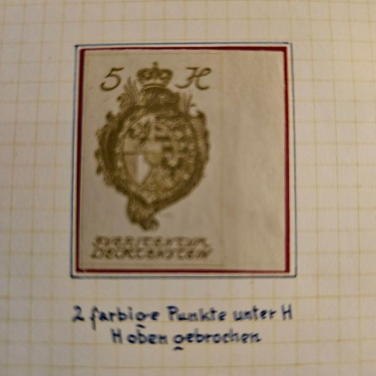 Tutti i francobolli: FL  17 ! ABARTE / PLATTENFEHLER / GEM. BESCHRIEB AUF FOTO – Nuovo (secondo la descrizione) da Rombach venduto da Kunstmarkart