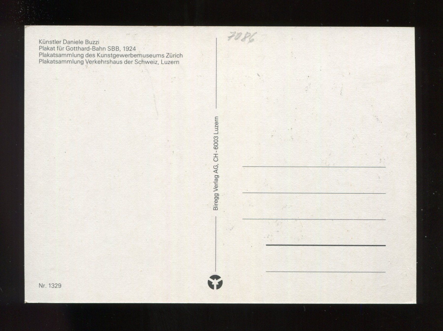 Cartoline postali: SBB, Gotthard-Bahn, Künstlerkarte – Usato da Aarau venduto da Elmaar41 1