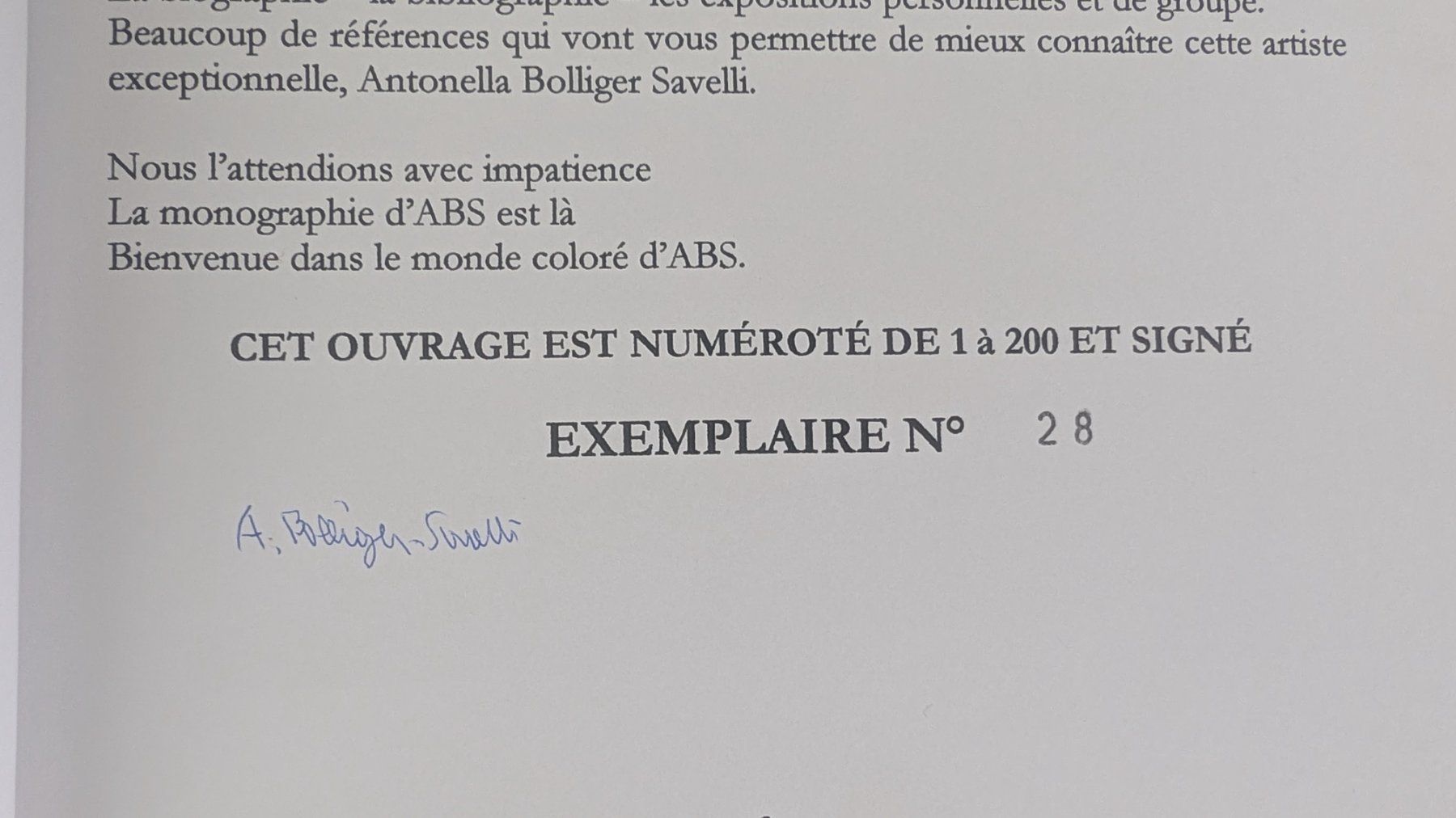 Libri: Antonella - Bolliger Savelli, Kunstbuch, Signiert&Nummeriert – Usato da Zürich venduto da axolottchen 4