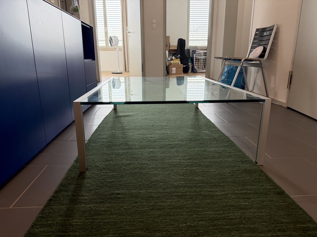 Tavoli: Glas Couchtisch Metallrahmen – Usato da Schlieren venduto da illjazz 1