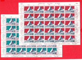 1965  Matterhorn  Bogensatz mit  Retuschen Sonderstempel TOP