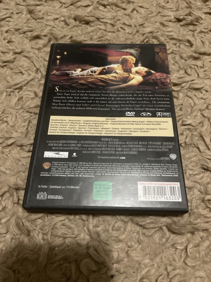 Tutti i DVDs: Stadt der Engel DVD - Nicolas Cage, Meg Ryan – Usato da Unterkulm venduto da AnoliOccasion 2