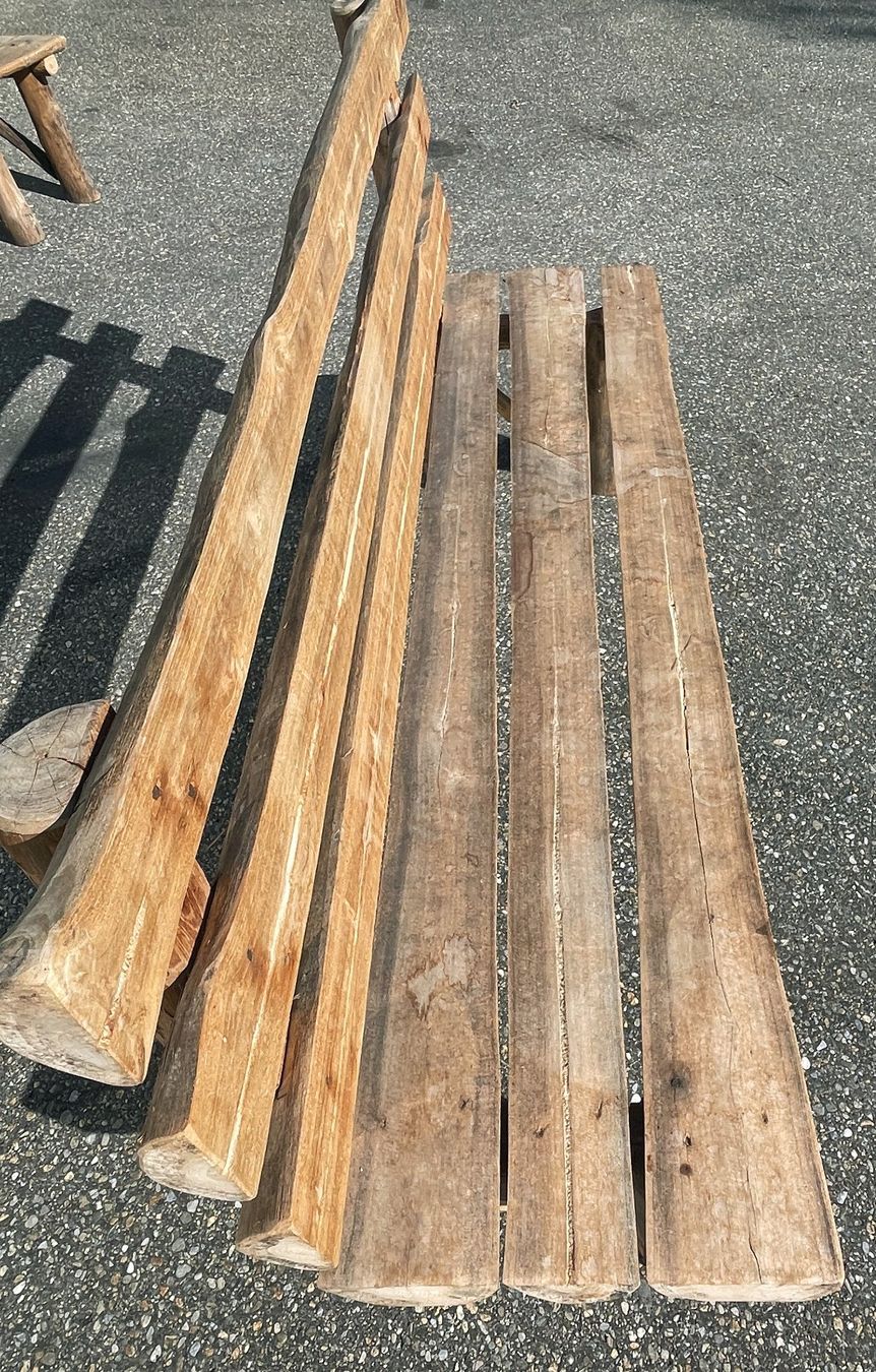 Panchine: Rustikale Bank aus Eukaliptus-Holz – Nuovo (secondo la descrizione) da Chur venduto da elifornico 2