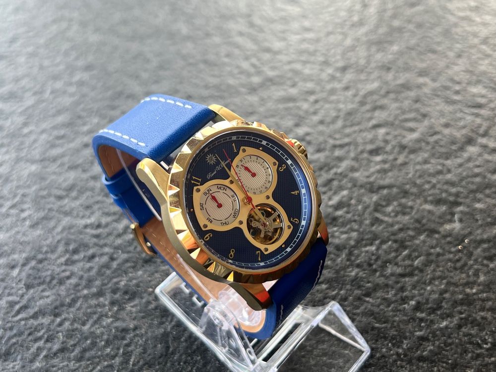 Raoul Braun Automatikuhr Herren Blau Gold RUB05-483 (Neuf (Voir