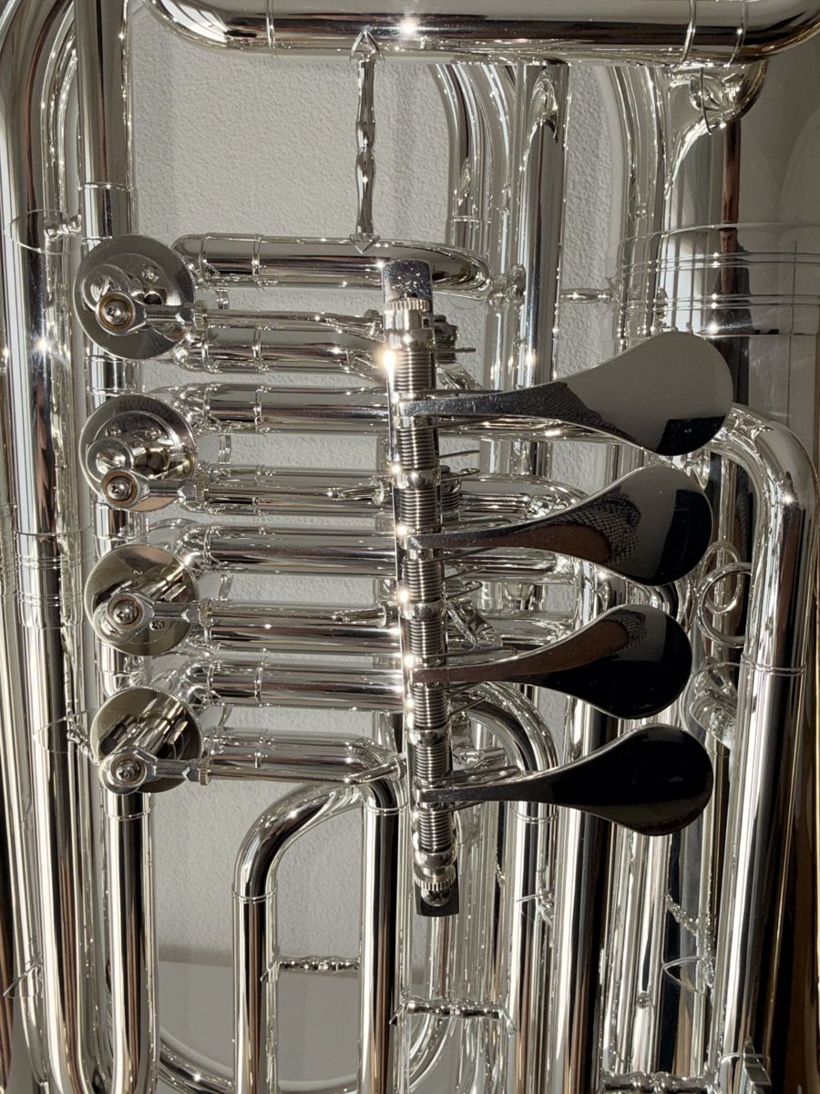 Besson Strumenti musicali: Tuba in B Besson BE186-0-2 versilbert  – Nuovo e nell'imballaggio originale da Grenchen venduto da Vegas45 4