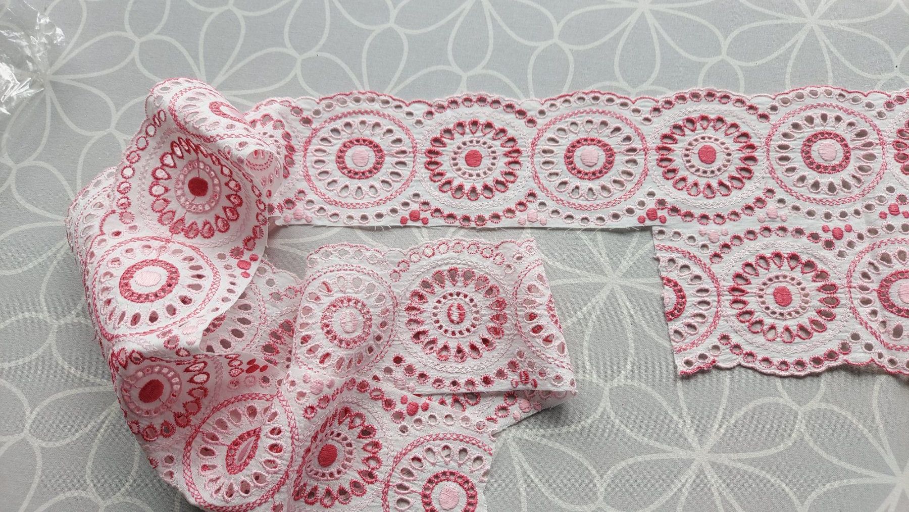 Nastri decorativi: Baumwollband   rot/weiss,   Breite 13 cm – Nuovo (secondo la descrizione) da Langnau am Albis venduto da kktdora 1