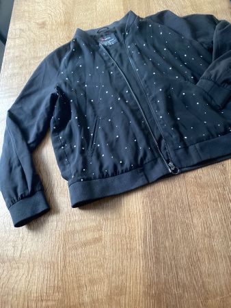 *STREET ONE* JACKE/LUMBER GR.40/M schwarz/weiße Punkte