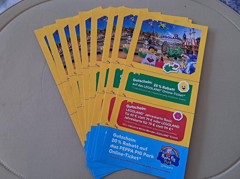 Buoni: Legoland 25%, Pepp Pig 20% Gutscheine – Nuovo e nell'imballaggio originale da Belp venduto da Verk976
