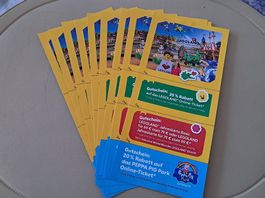 Legoland 25%, Pepp Pig 20% Gutscheine