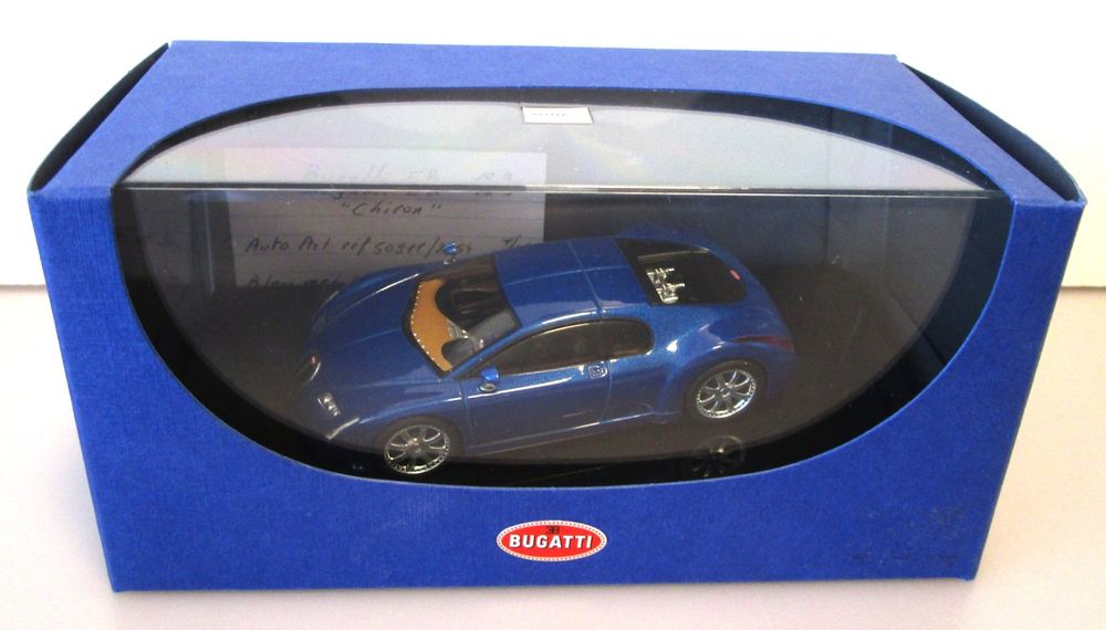 BUGATTI CHIRON EB 18.3 BLUE 1/43 DIECAST CAR MODEL BY AUTOART 50911