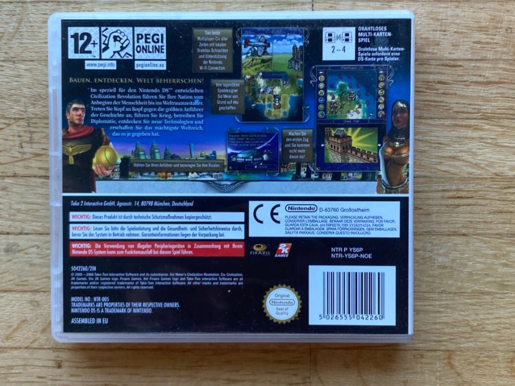 Nintendo Giochi: Nintendo Ds Sidmeiers Civilization Revolution – Usato da Zürich venduto da eliasBertolos47 1