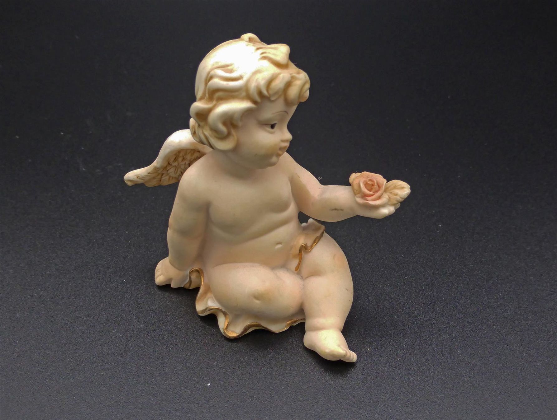 Statuette: Engel mit Rose, Höhe: 6,5 cm, neuwertig – Nuovo (secondo la descrizione) da Oberentfelden venduto da Rosenresli.02