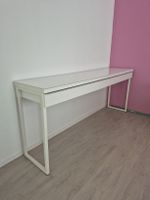 Konsolentisch weiss Metall mit Glas top,modern guter Zustand