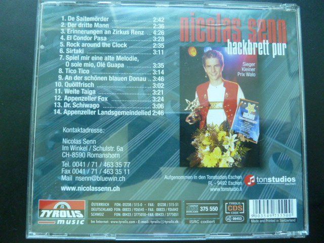 CD: Nicolas Senn - Hackbrett Pur – Usato da Au ZH venduto da sikoku 2