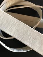 Krawatte schmale Vintage Leder-Krawatte weiss 130 cm