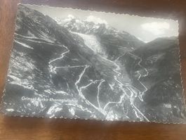 Vintage Postkarte Grimselschlucht-Furka-Rhonegletscher 1935