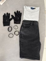 AllSaints jeans, Polo Ralph Lauren t-shirt, gloves, bracelet