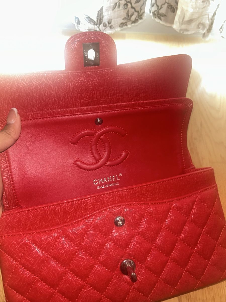 Taschen für Damen: Ch@nel Handtasche gesteppt rot neuwertiger Zustand – Neu (gemäss Beschreibung) aus Luzern von Suneha 4