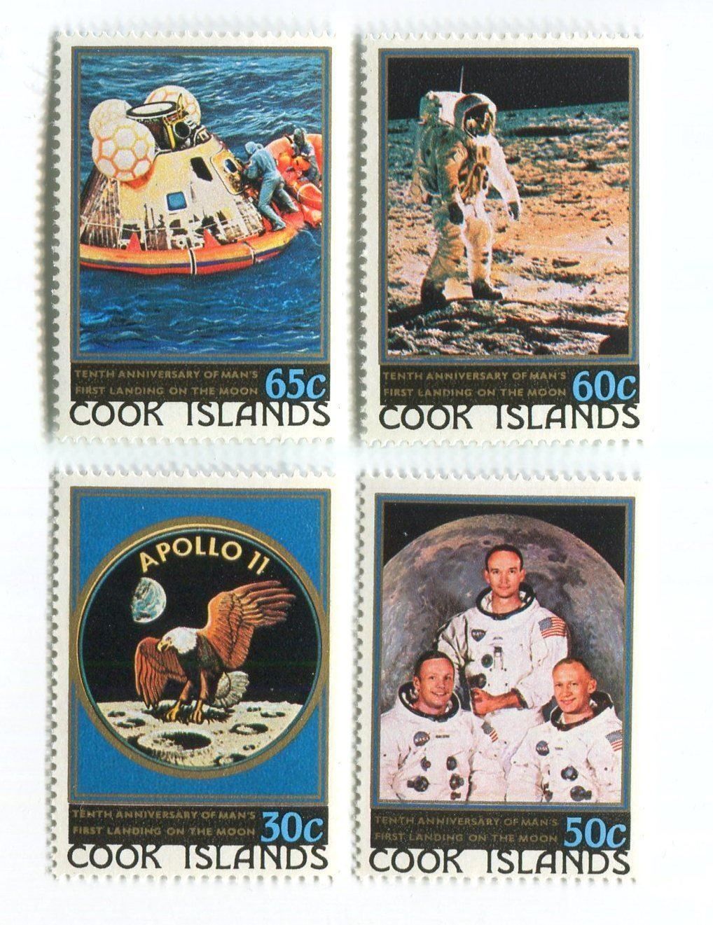 Tutti i francobolli: Briefmarken "Apollo 11". Cookinseln. – Nuovo e nell'imballaggio originale da Basel venduto da Butsch5