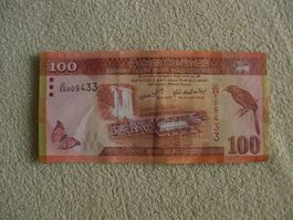 Srilanka 100 Ruppe Banknote Neu