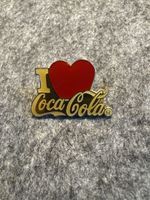 Pin Coca-Cola Herz I Love Metall guter Zustand