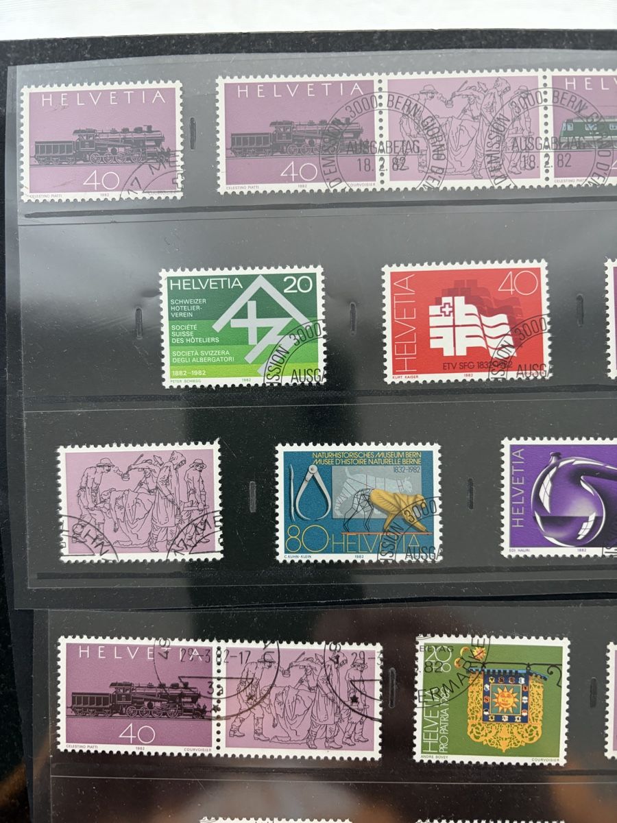 Tous les timbres: Jahressatz 1982 mit ETS PJ/PP/Werbemarken – D'occasion à Meierskappel par Hala03 3