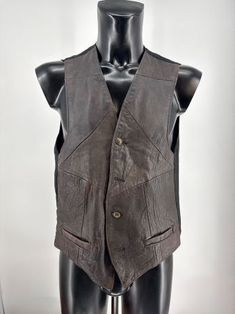Vintage Leder Weste/ Gilet Gr. M
